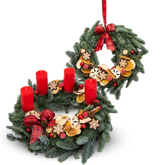 Christmas set of wreaths
